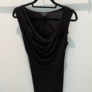 Theory Black Slinky Drape Dress